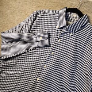 Peter Millar Crown Sport‎ Gingham Check Button Down Long Sleeve Shirt